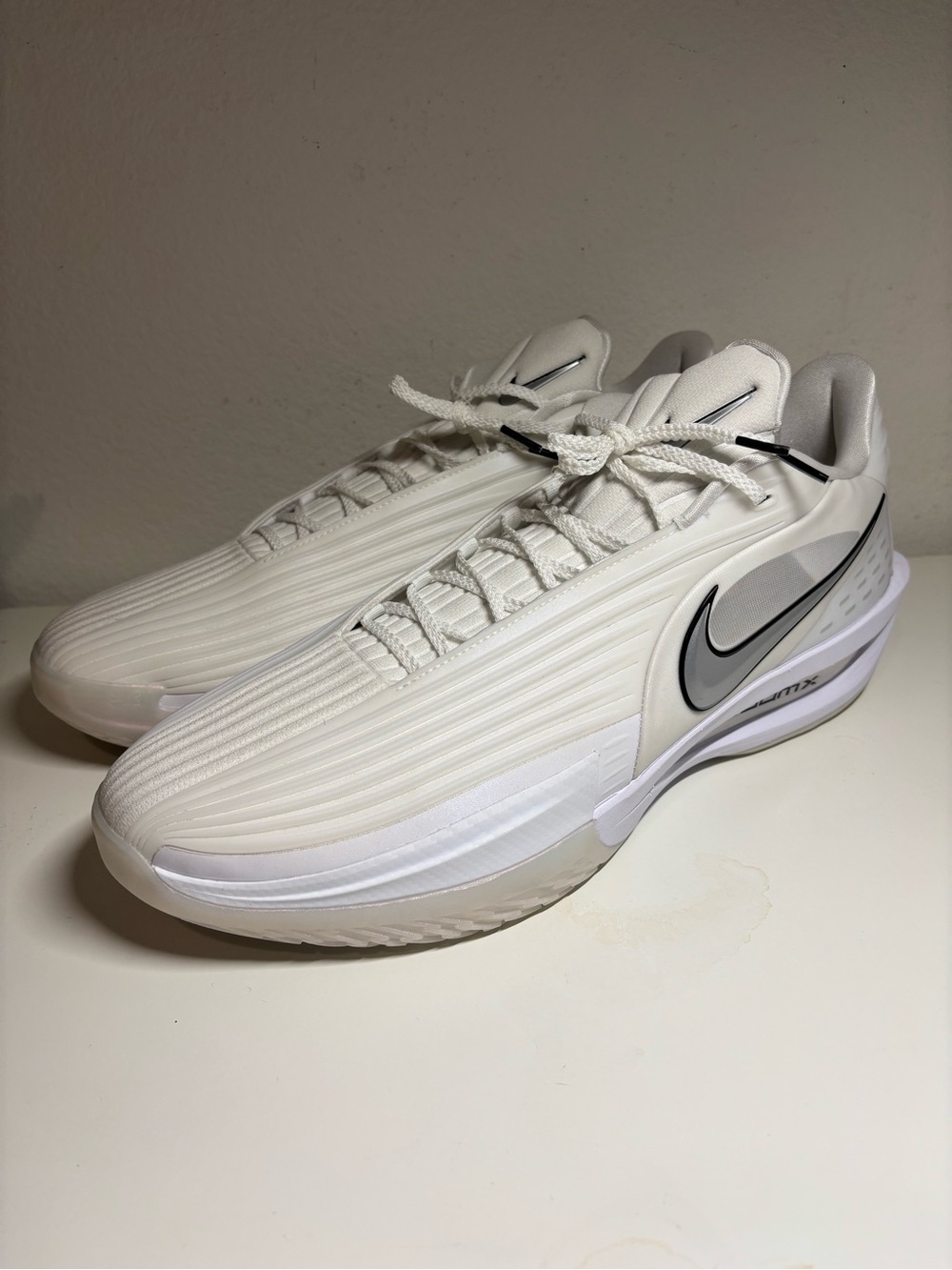 NEW NIKE Air Zoom GT Cut 3 Turbo White Metallic Silver Basketball Shoes Mens 18